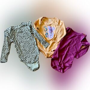 18 Month onesie bundle- cheetah, magenta, orange w/ koala